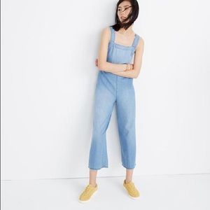Madewell denim bow back jumpsuit